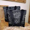 Taška na zips - čierno biele mesto - malá