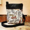 Crossbody - hnedé mačky