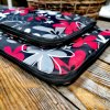 Obal na tablet - červeno čierne kvety